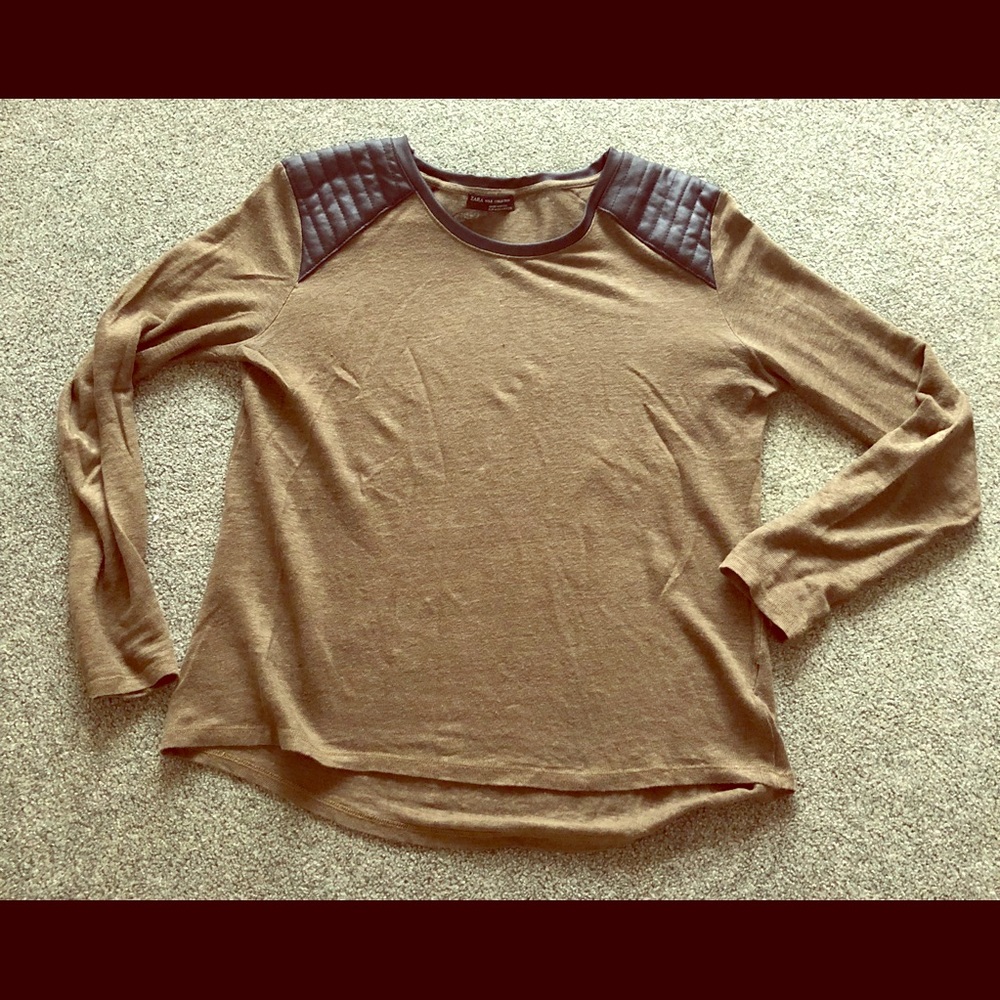 Zara Army Green Long Sleeve Shirt